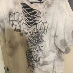 World tour cut up shirt